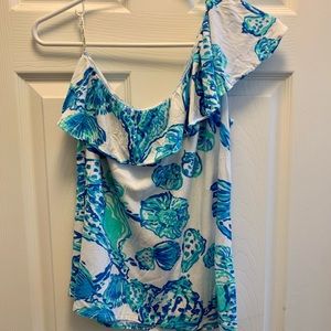 VGUC Lilly Pulitzer one shouldered Top - sz Medium!
